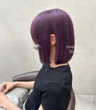 ミディアム karin ボブハイトーンのヘアスタイル