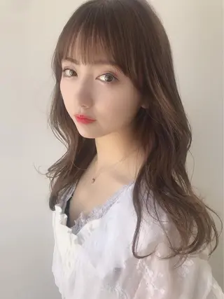 ロング パーマ 赤羽今日子/レイヤー /盛れる顔まわりのヘアスタイル