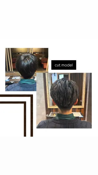 メンズ メンズカットモデル 無料Ai𑁍松本のヘアスタイル