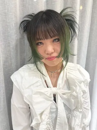 ミディアム カラー kicca所属・川口 龍のヘアスタイル