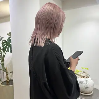 ミディアム カラー ハイトーン/心斎橋/ honomiのヘアスタイル