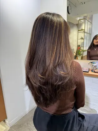 ロング カラー ナガミネアリサ/ 学芸大学/海外ヘアのヘアスタイル