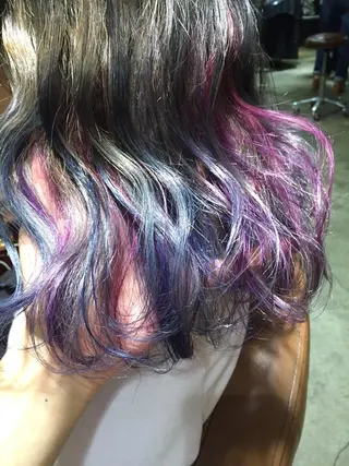 セミロング カラー パーマ ヘアアレンジ メンズ キッズ ネイル マツエク・マツパ サロンドミルク 原宿のヘアスタイル