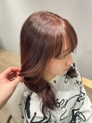 ミディアム カラー 𝐚𝐨𝐢/カット モデルのヘアスタイル