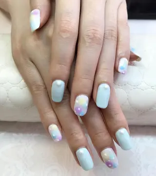 ネイル Chiara チップ長さ出しのネイルデザイン