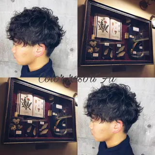 メンズ 透明感カラー 青柳凌平のヘアスタイル