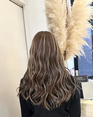 ロング カラー パーマ ヘアアレンジ メンズ Dimo＆所属・ハイライトカラー /ダイスケのヘアスタイル