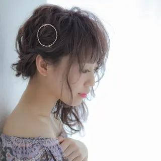 ミディアム カラー ヘアアレンジ 山北 咲子のヘアスタイル