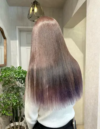 ロング カラー 艶ハイトーン/ 輝保🤍✨のヘアスタイル