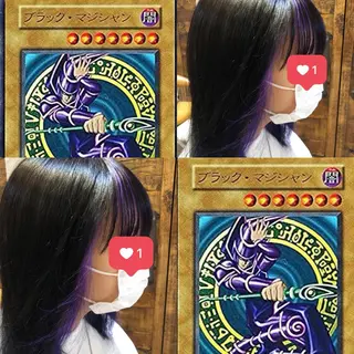 ミディアム ブリーチなしダブル カラー縮毛矯正　下野のヘアスタイル