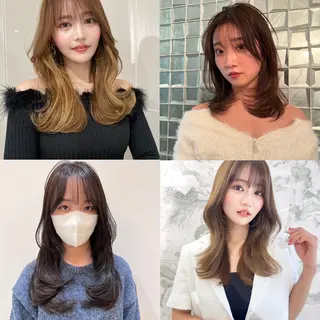 ロング カラー レイヤー/艶カラー /韓国ヘア/高松のヘアスタイル