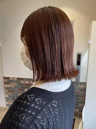 カラー ボブ🍊暖色カラー 浅草【Bob美容師】のヘアスタイル