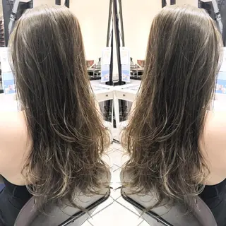 ロング カラー シールエクステ⭐️ オオミタクヤのヘアスタイル