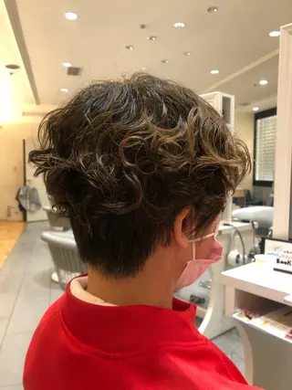 ショート パーマ Ｈａｉｒ’ｓ Ｇａｌｌeｒｙ所属・✨堺東駅近✨阪上 沙織のヘアスタイル