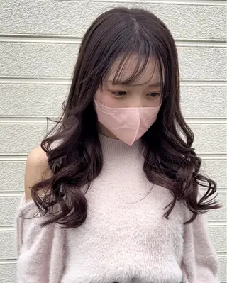 ロング ハイトーン/ ダブルカラー/透明感のヘアスタイル