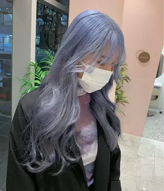 ロング カラー 𝑭𝒖𝒌𝒂🩶 モテ髪×透明感カラーのヘアスタイル