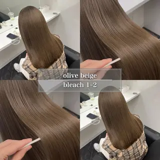 セミロング カラー ハイトーン/ 髪質改善/上質艶髪のヘアスタイル