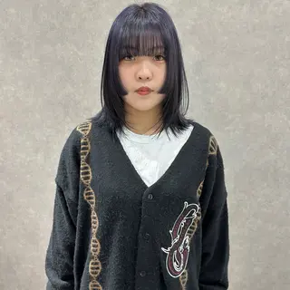 ミディアム カラー はちすか るかのヘアスタイル