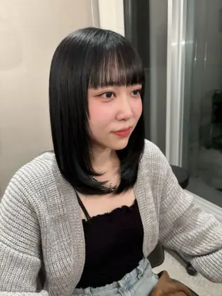 セミロング collet ginza所属・【髪質改善】カラー 韓国ヘア🎀RISAのヘアスタイル
