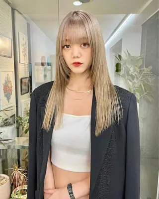 ロング カラー ハイトーン/ ボブ/KAIのヘアスタイル