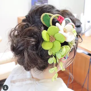 セミロング カラー パーマ ヘアアレンジ 坪内 麻里子のヘアスタイル