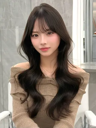 ロング カラー MAEUL luna所属・前髪顔周り/レイヤー 韓国/桔川恒のヘアスタイル