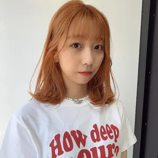 ミディアム カラー 🎀taro ブリーチなしカラーのヘアスタイル