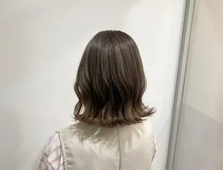 ミディアム たなか もえなのヘアスタイル