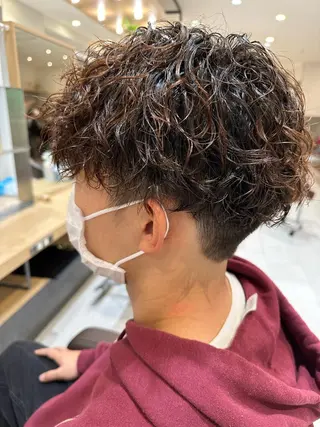 ミディアム パーマ メンズ 💈メンズ特化 美容師サキ💈のヘアスタイル