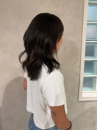 ミディアム mao 暖色 海外風カラー🌿❤️のヘアスタイル