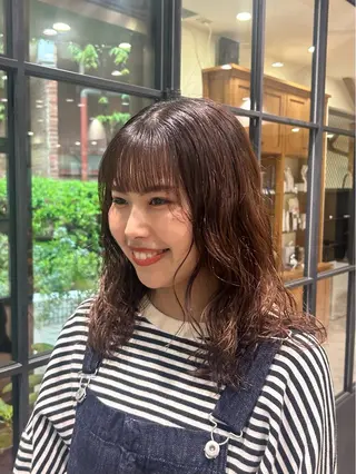 ミディアム パーマ Lumier de mashu所属・nana/ボブ/ レイヤーカットのヘアスタイル