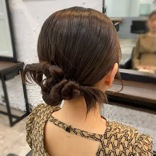ミディアム ヘアアレンジ 平野 愛華のヘアスタイル