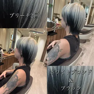 カラー メンズ Re:st所属・Miyavi/カラー ショートボブのヘアスタイル