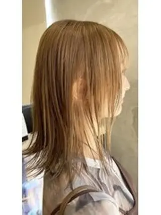 セミロング カラー ショートカットモデル 募集✨熊澤麻凜のヘアスタイル