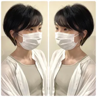 ショート カラー 京都大人女性ショート 徒歩1分/秋山のヘアスタイル