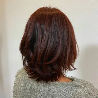 ミディアム カラー 河田 緋菜乃のヘアスタイル