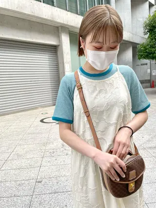 ショート カラー 👩🏻ボブ/ 髪質改善ダブルカラーのヘアスタイル