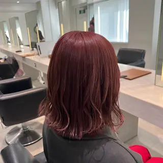 ミディアム カラー SALOWIN川崎WEST店所属・🌷川崎/アレンジ/ 暖色ボブ/コトネ🌷のヘアスタイル