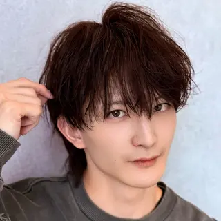 ミディアム カラー パーマ メンズ メンズZina代表 田端 麗治のヘアスタイル