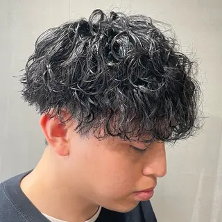 ショート パーマ メンズ メンズ/メンズパーマ /心斎橋/新地政紀のヘアスタイル