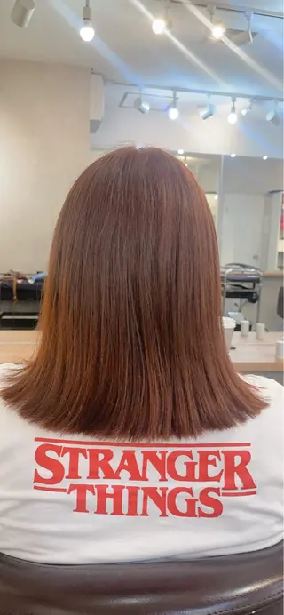 ミディアム カラー エンドウ　ミノリ🤎 /半個室/レイヤーのヘアスタイル