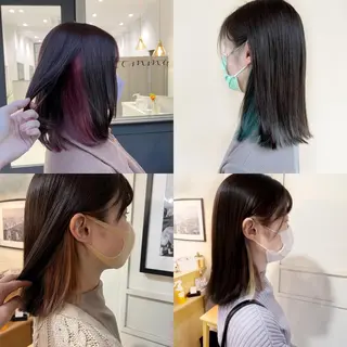 セミロング カラー パーマ ヘアアレンジ メンズ キッズ 🌿ダブルカラー/ 明大前/中村渓太のヘアスタイル
