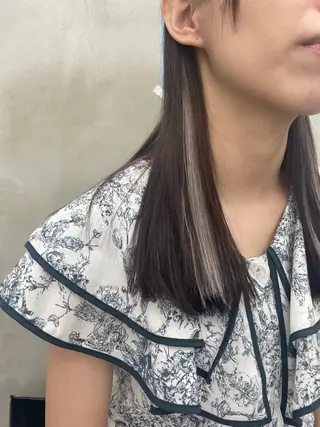 セミロング ♡似合わせハイトーン ♡maiのヘアスタイル