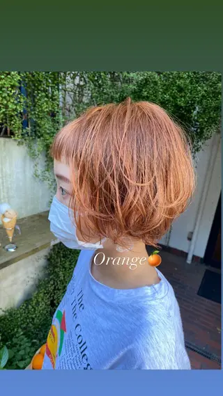 ショート カラー パーマ 小顔ショート✁ ⁂Yukari⁂のヘアスタイル