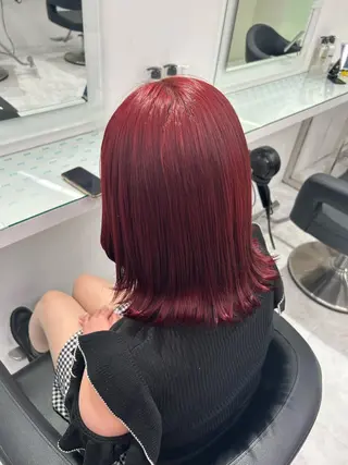ミディアム カラー 🩷暖色カラー🩷 BONのヘアスタイル