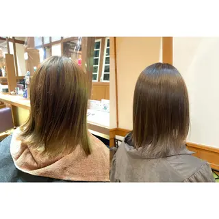 ミディアム カラー ヘアアレンジ topstylist 野口 雅のヘアスタイル