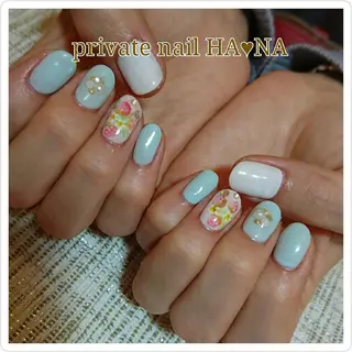 ショート ミディアム セミロング ロング カラー ネイル プライベートサロン HA♥NAのマツエク・マツパデザイン