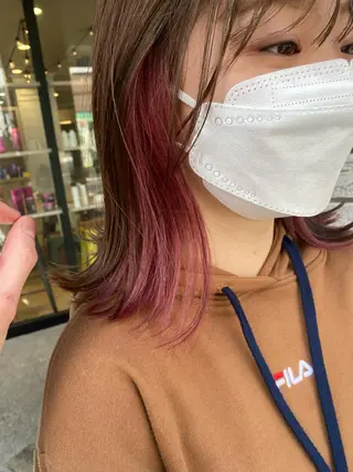 カラー ダブルカラー ブリーチ/kaitoのヘアスタイル