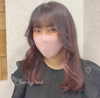 セミロング カラー 💗モテガーリー💗 rumi♡のヘアスタイル