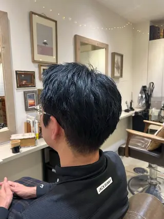 ショート メンズ Lamp所属・🌀メンズパーマ🌀 🐏丸山祐宇🐏のヘアスタイル